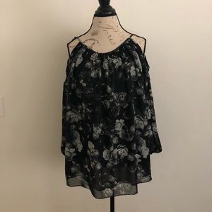 Max Studio Cold Shoulder Top